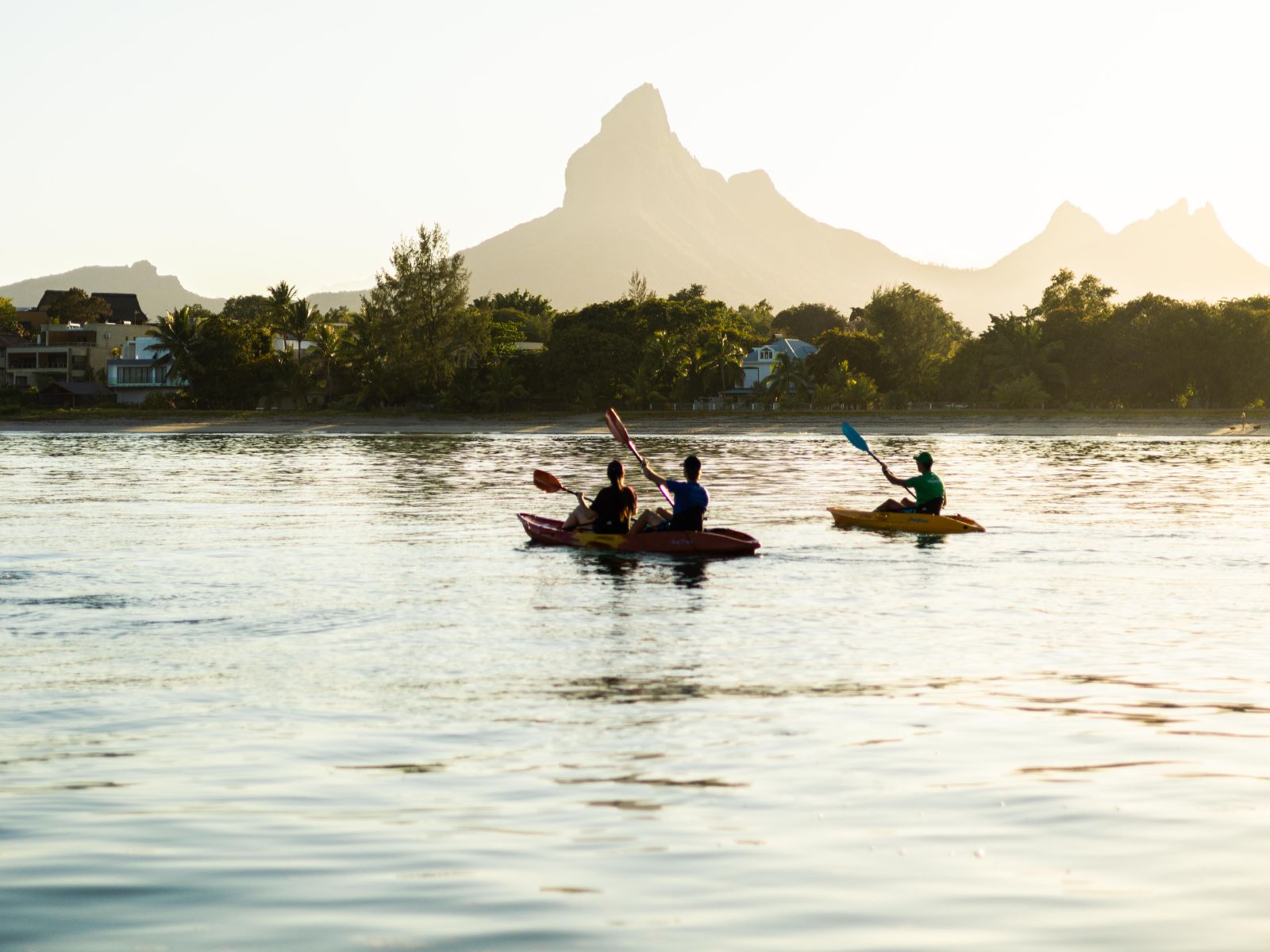 Rondreis Mauritius, kayakken in Tamarin bay, MTPA