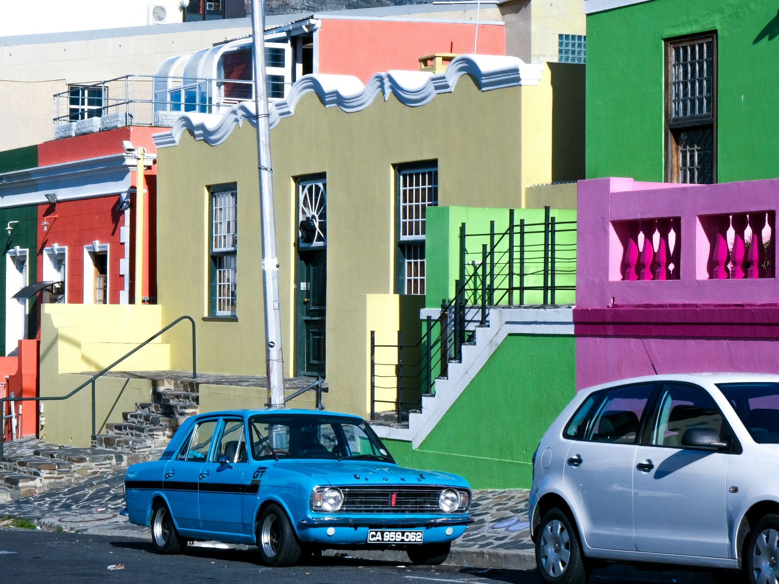 Rondreis Zuid-Afrika, excursie Discover Cape Town by bike, Bo-Kaap huizen