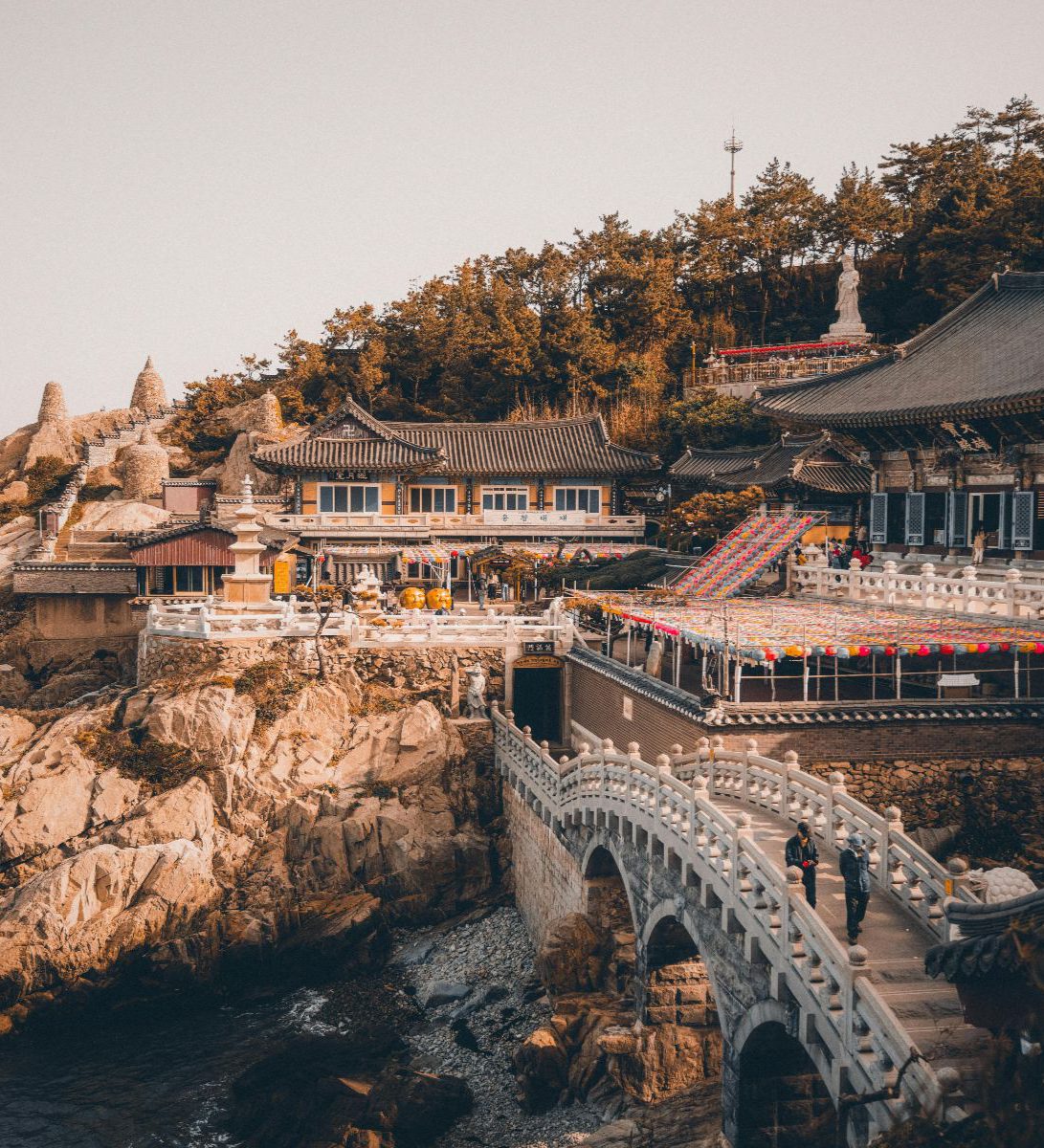 Rondreis Zuid-Korea, Busan, Haedong Yonggungsa Tempel Aan Zee