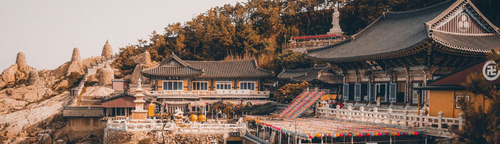 Rondreis Zuid-Korea, Busan, Haedong Yonggungsa Tempel Aan Zee