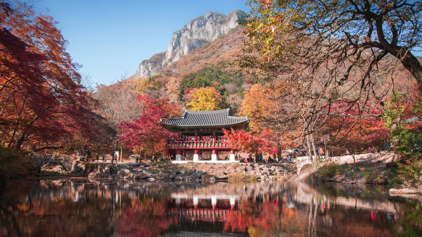 Rondreis Zuid-Korea, Naejangsan National Park, Baegyangsa Temple herfstkleuren