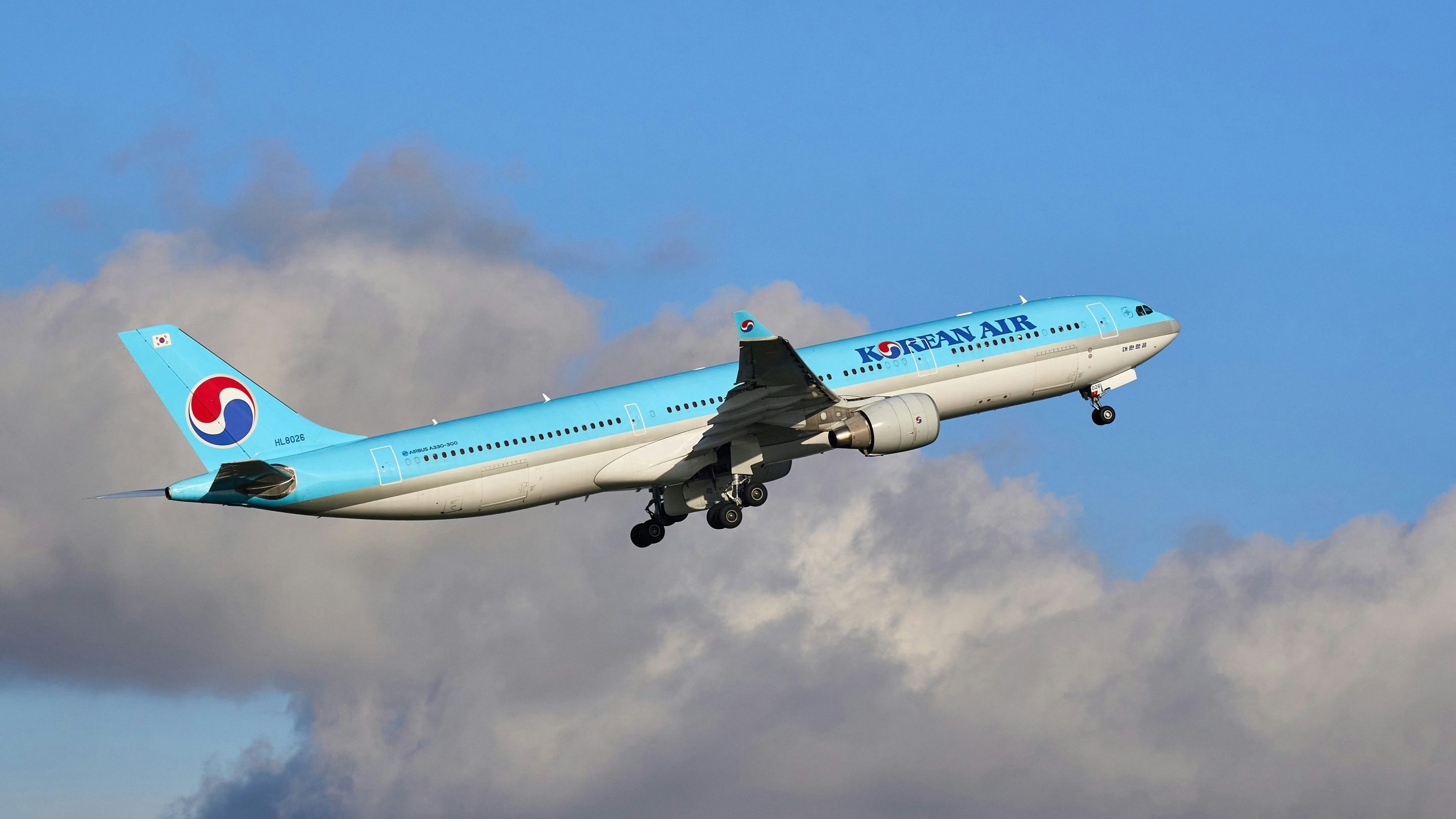 Korean Air vliegtuig opstijgen