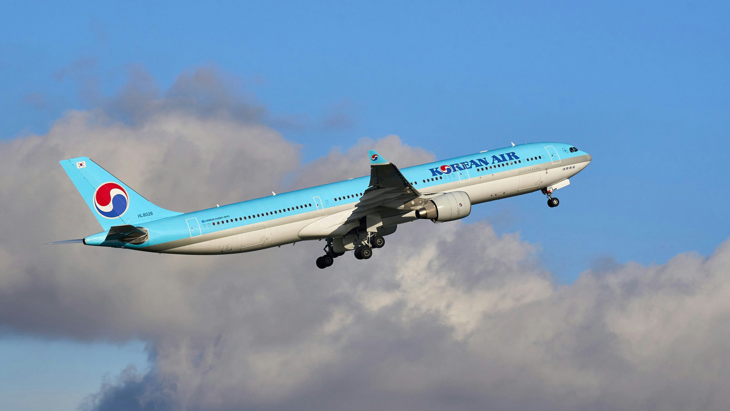 Korean Air vliegtuig opstijgen