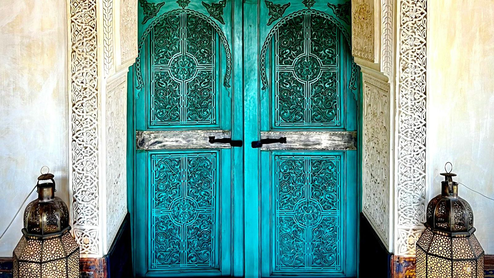 Rondreis Marokko, Marrakech, blauwe deur