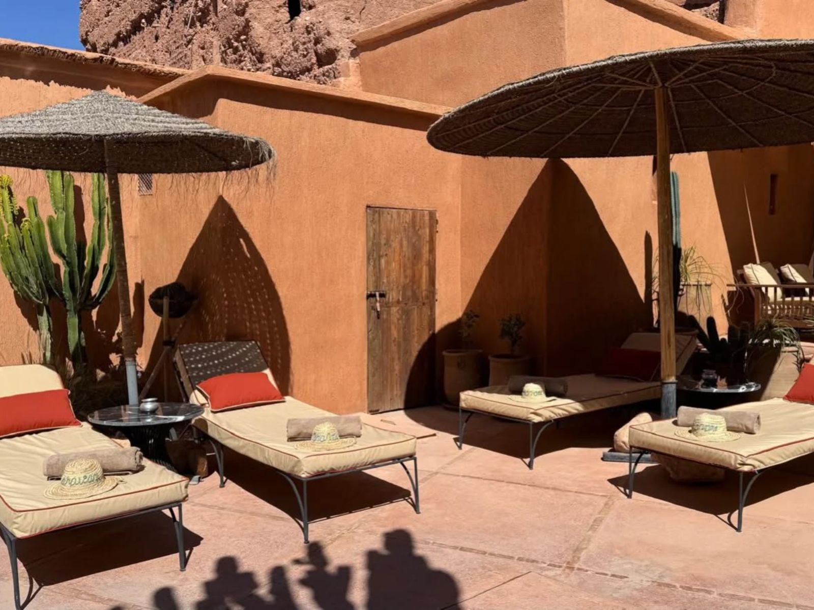 Rondreis Marokko, Ait Ben Haddou, Riad Caravana, buitenterras