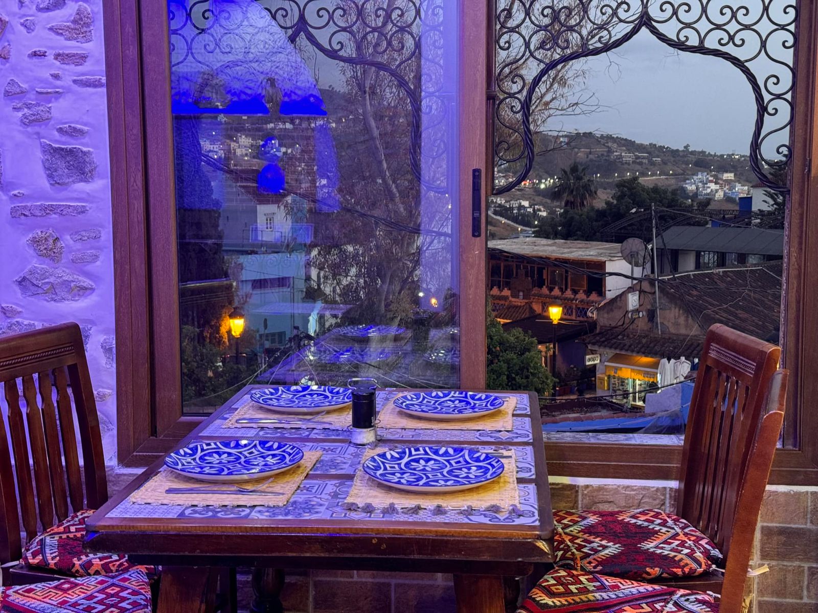 Rondreis Marokko, Chefchaouen, Ryad Lina & Spa, restaurant