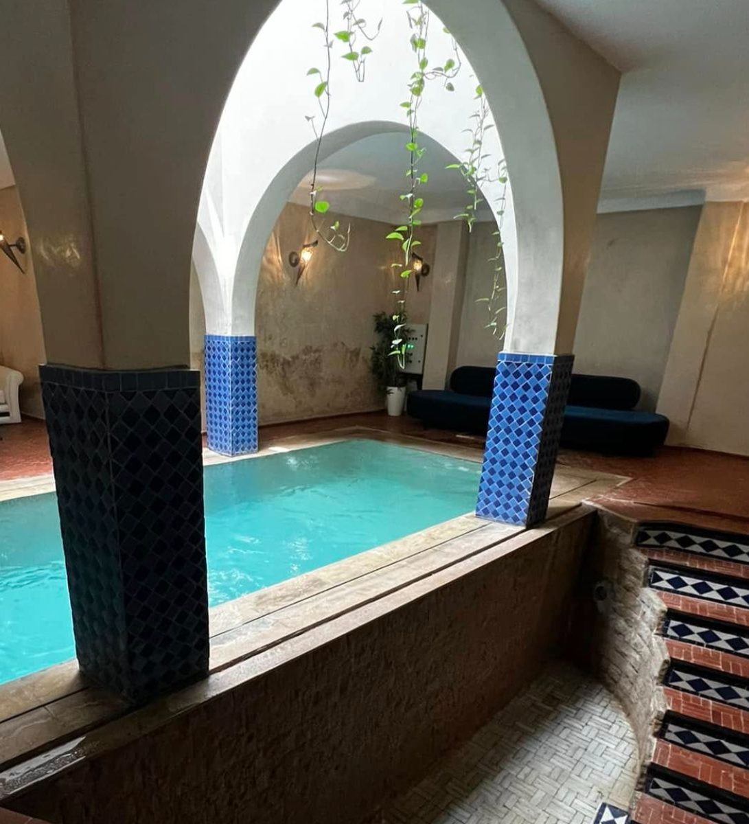 Rondreis Marokko, Chefchaouen, Ryad Lina & Spa, zwembad