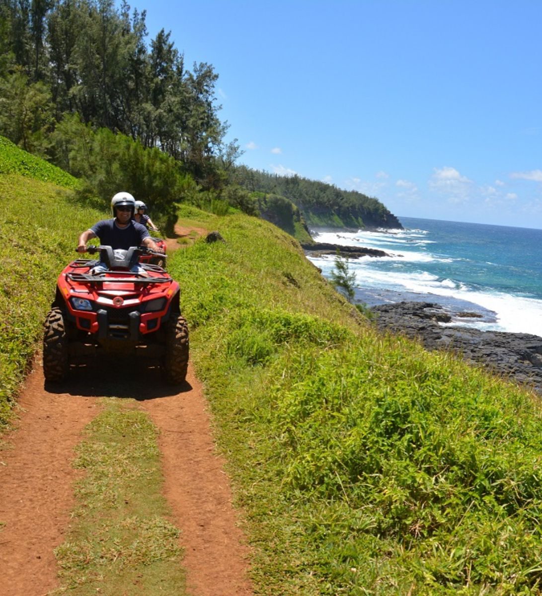 Rondreis Mauritius, Zuidkust, Excursie Quad Biking Adventure, Quad bikes langs de kust