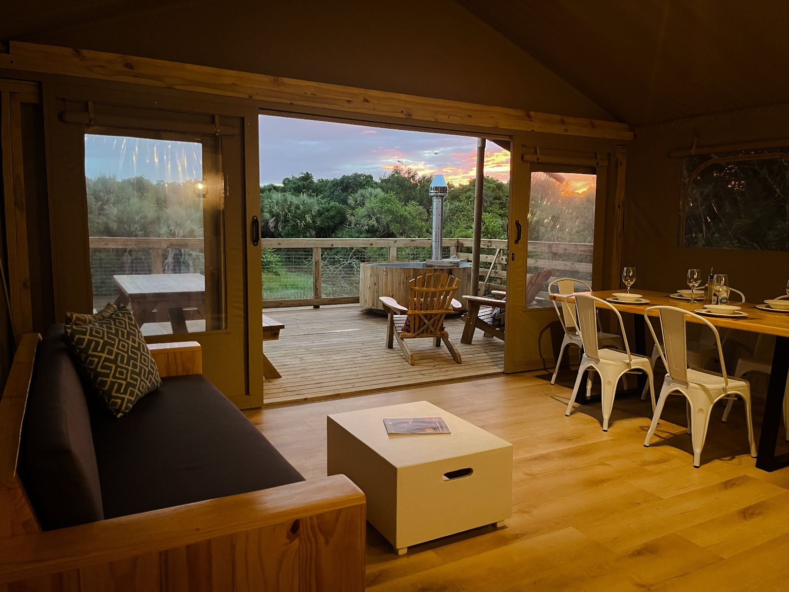 Rondreis Zuid-Afrika, Hluhluwe, Afircamps at Bonamanzi, uitzicht uit lodge