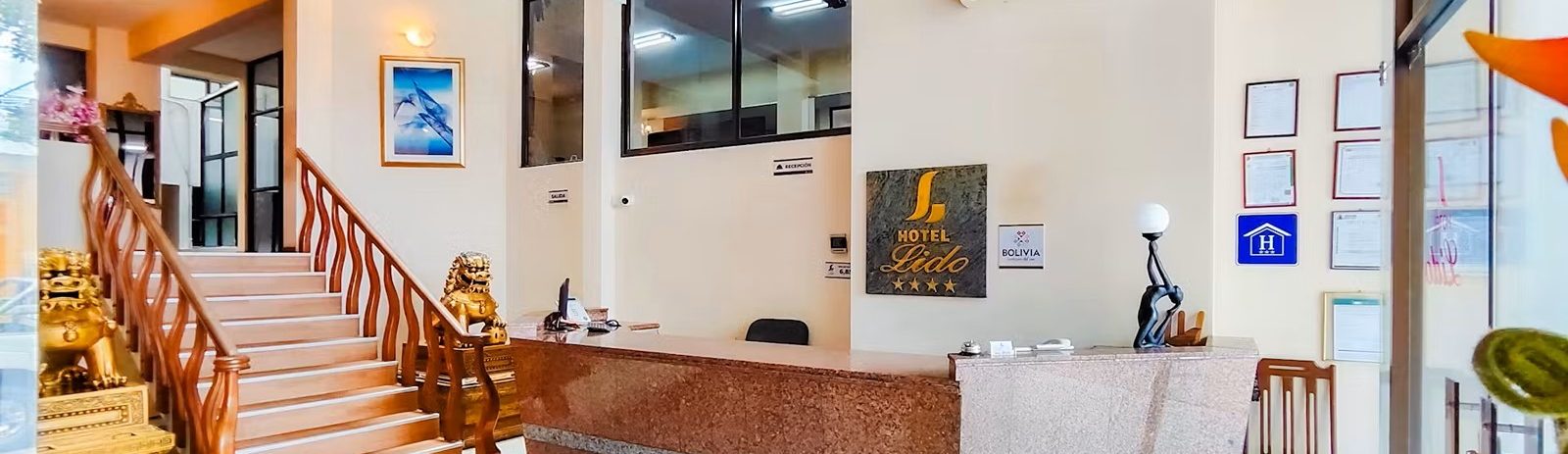 Rondreis Bolivia, Santa Cruz, Hotel Lido, receptie