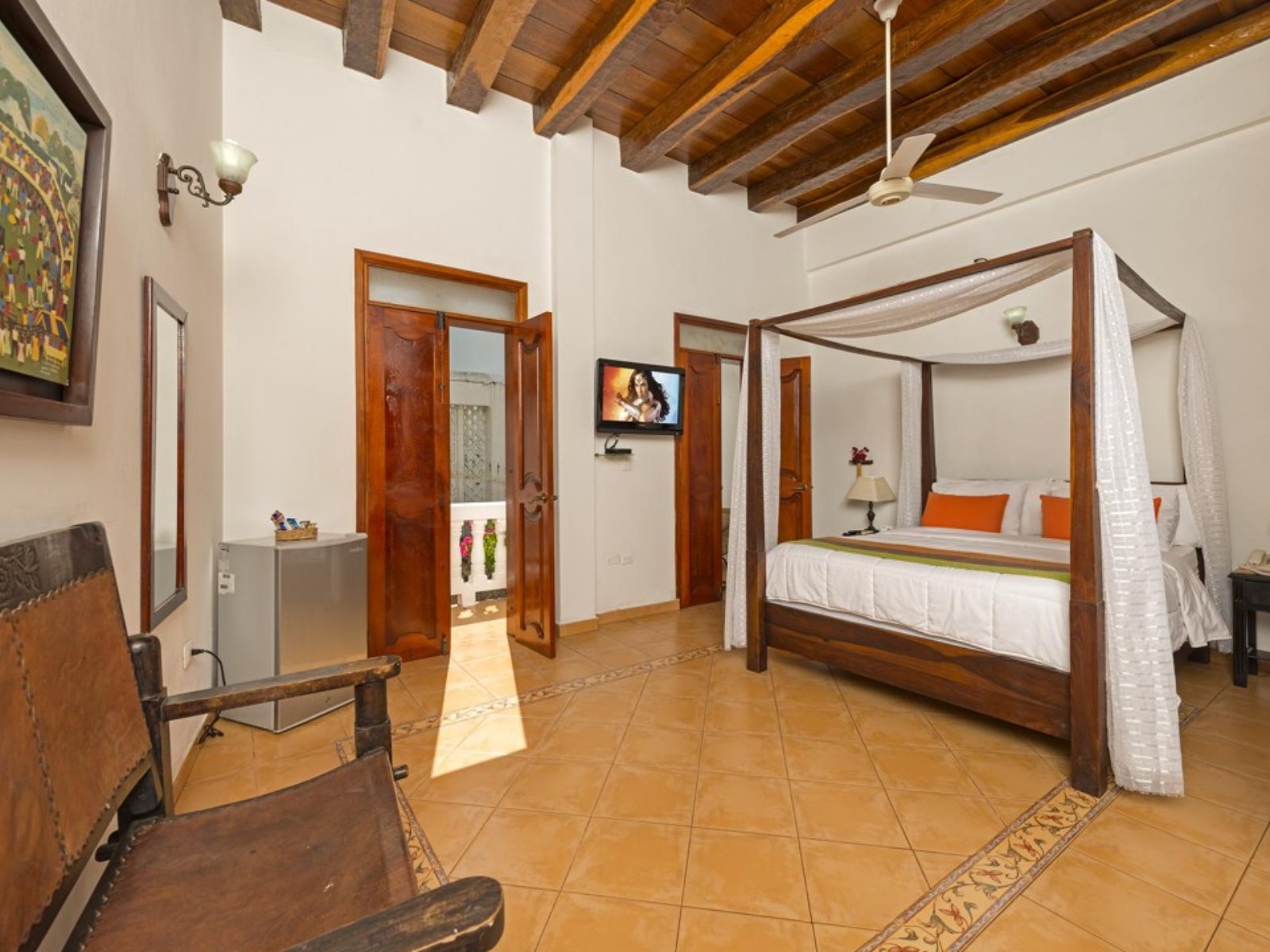 Rondreis Colombia, Cartagena, Casa del Curato, slaapkamer 2