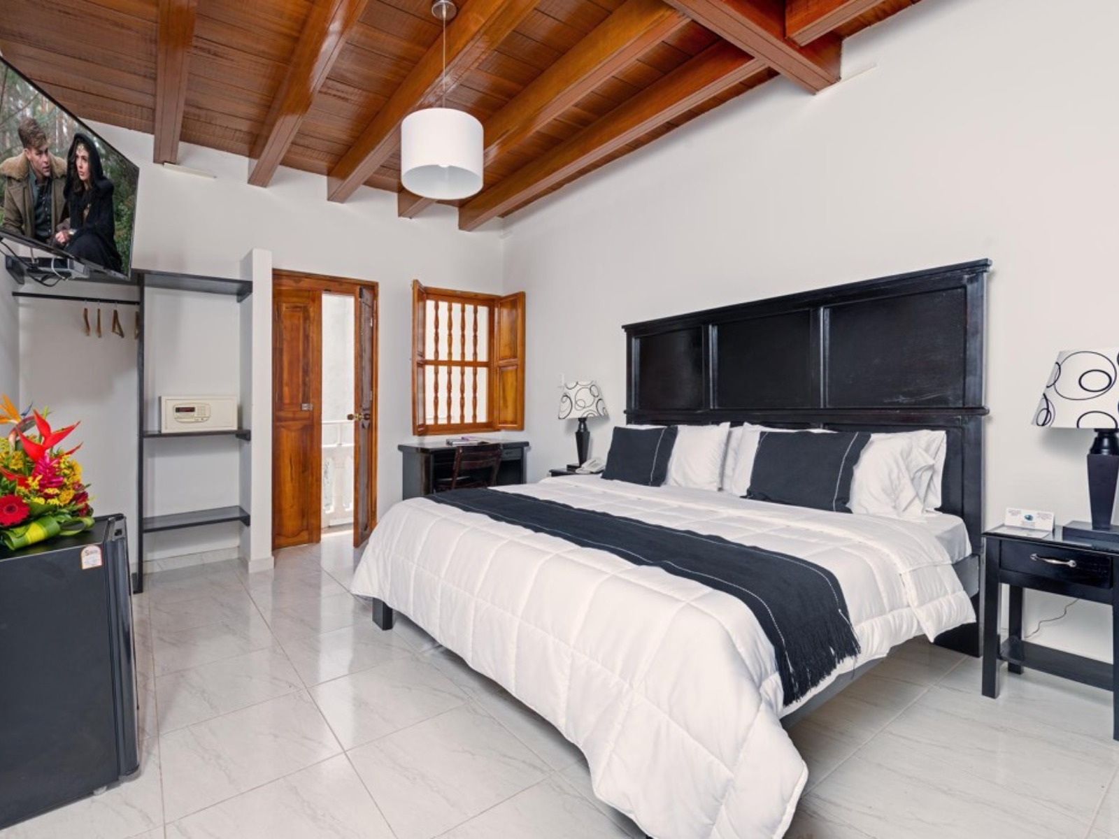 Rondreis Colombia, Cartagena, Casa del Curato, slaapkamer