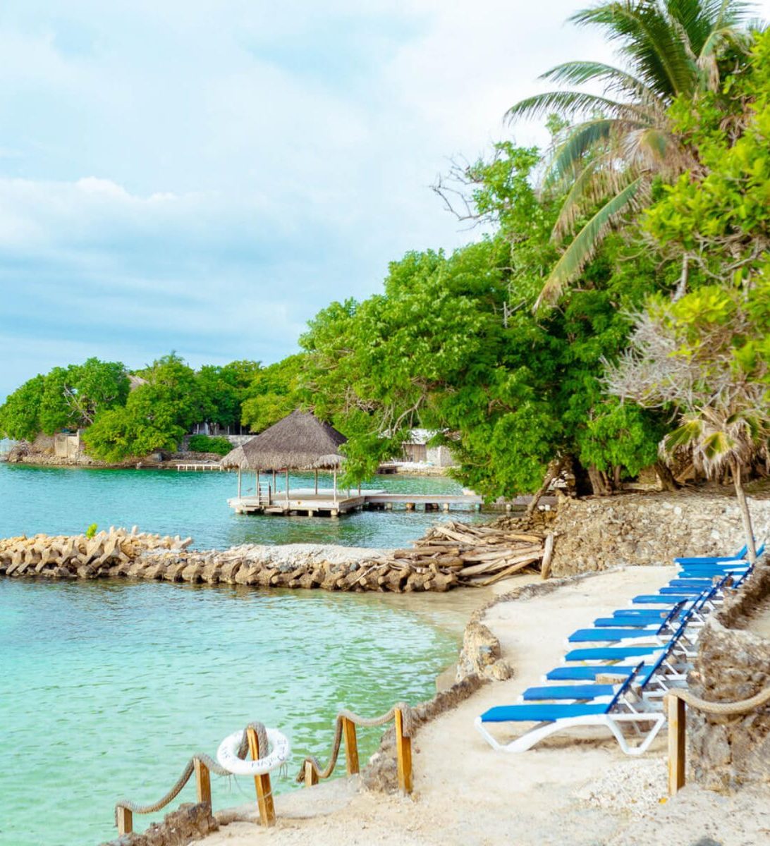 Rondreis Colombia, Rosario Islands, San Pedro de Majaqua – strand Rondreis Colombia, Rosario Islands, San Pedro de Majaqua - strand