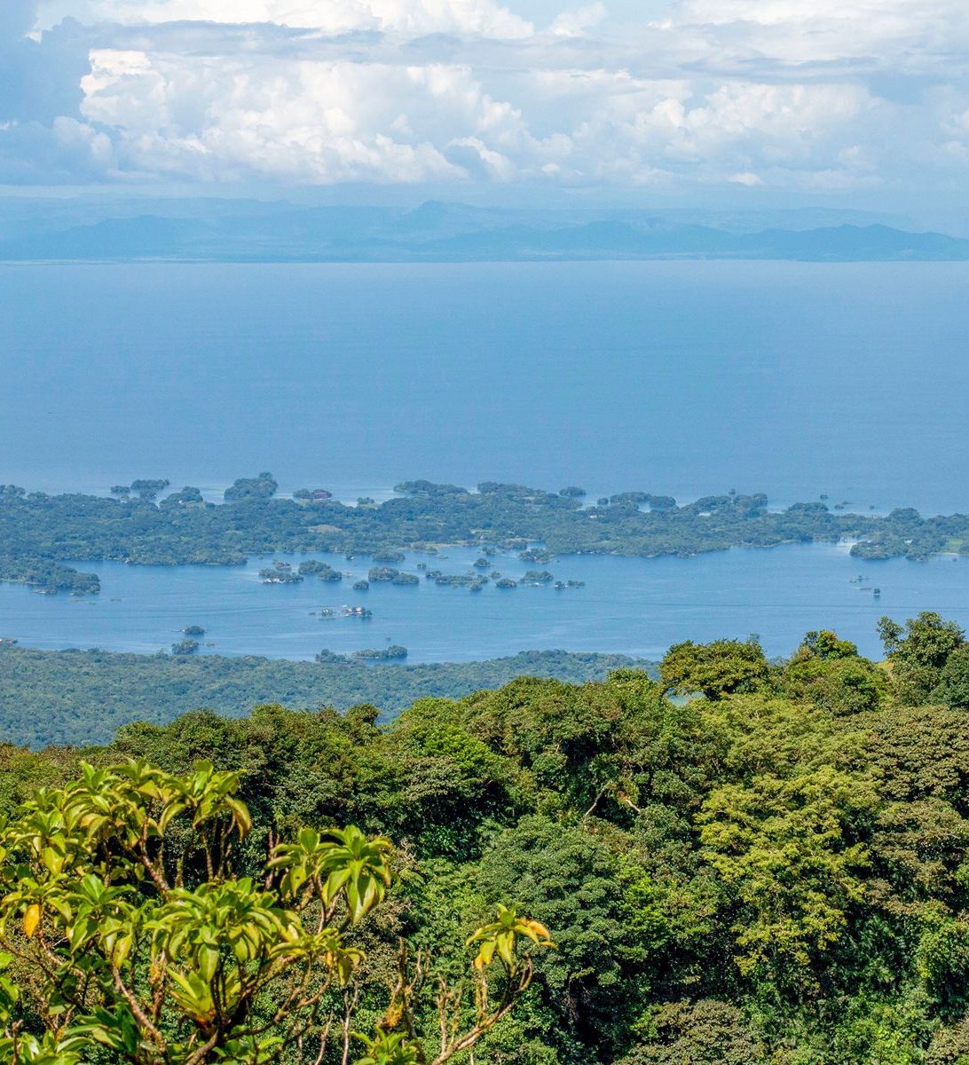 Rondreis Nicaragua, Granada, excursie varen Las Isletas, luchtfoto eilandjes Rondreis Nicaragua, Granada, excursie varen Las Isletas, luchtfoto eilandjes